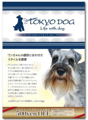 Megumi (MegumiITO)さんのトリミングサロン（犬の美容室）の新規集客チラシA４両面への提案