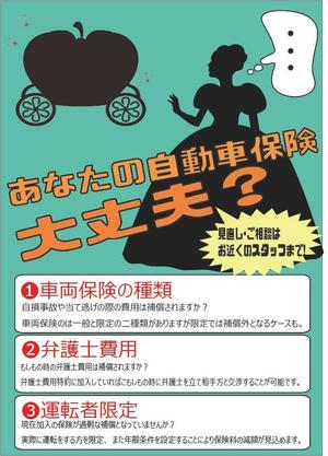 舞園さやか (tofusan)さんのガソリンスタンド店内に設置する自動車保険POP作成への提案