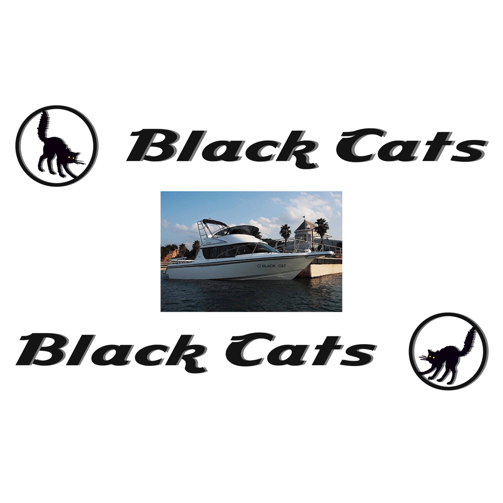 Litzさんの事例 実績 提案 クルーザー 船 のロゴマーク Black Cat クラウドソーシング ランサーズ