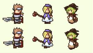 meow ()さんのファンタジーRPGのドット絵キャラクター３人のデザインと画像作成への提案