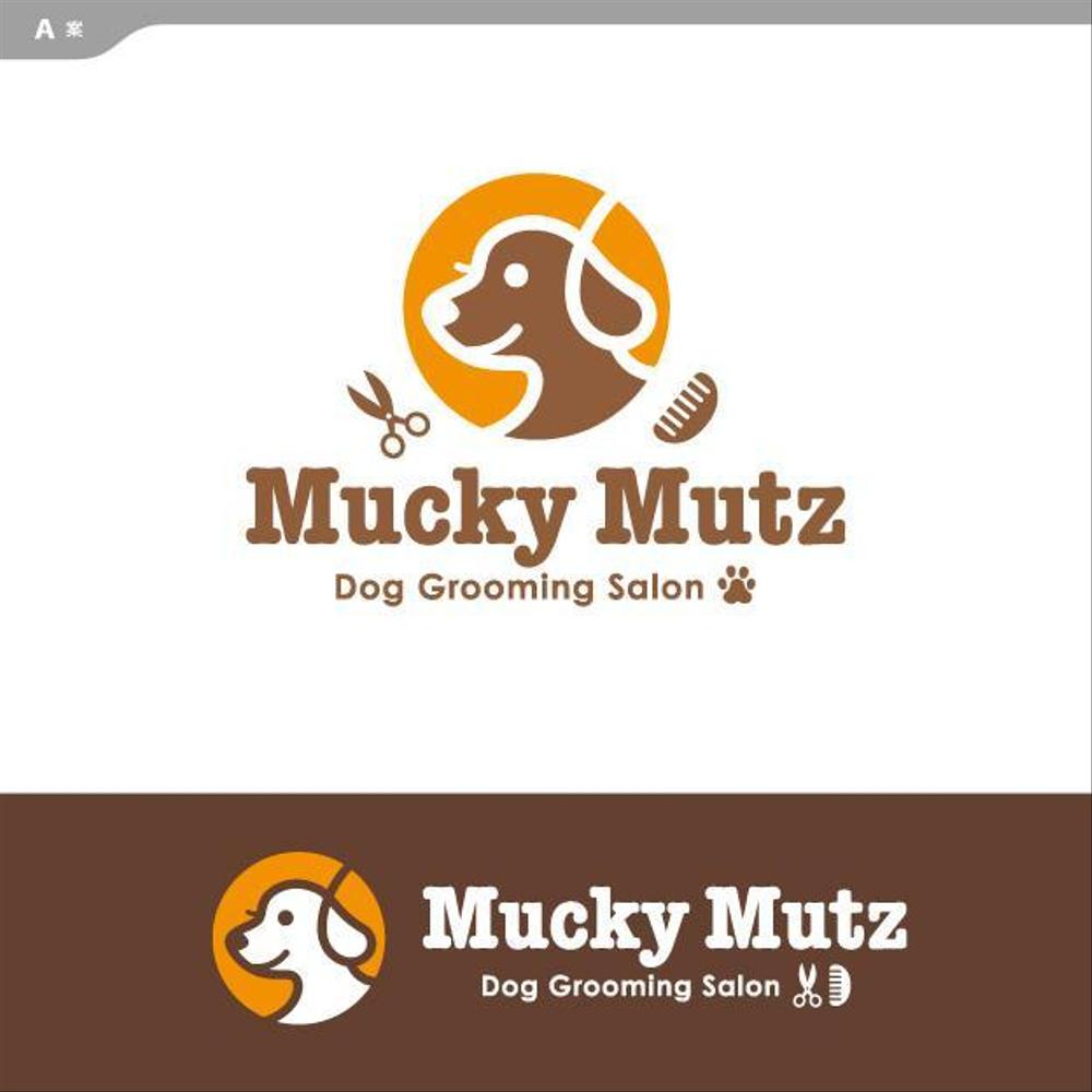 ドッグ　トリミングサロン　『Mucky Mutz Dog Grooming』の　ロゴ