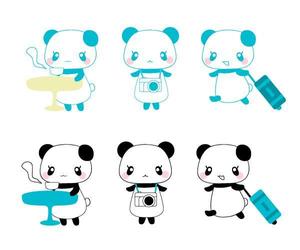 もち (kinakoan)さんのぱんだのキャラクターデザインへの提案