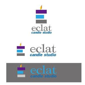 kdesign (isimoti1111)さんのキャンドルスクール『candle studio eclat(エクラ)』のロゴへの提案