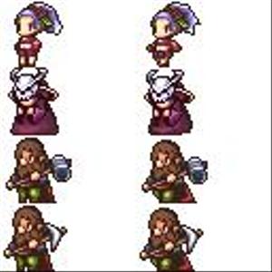 meow ()さんのファンタジーRPGのドット絵キャラクター３人のデザインと画像作成への提案