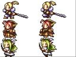 meow ()さんのファンタジーRPGのドット絵キャラクター３人のデザインと画像作成への提案