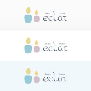 enj19 (enj19)さんのキャンドルスクール『candle studio eclat(エクラ)』のロゴへの提案