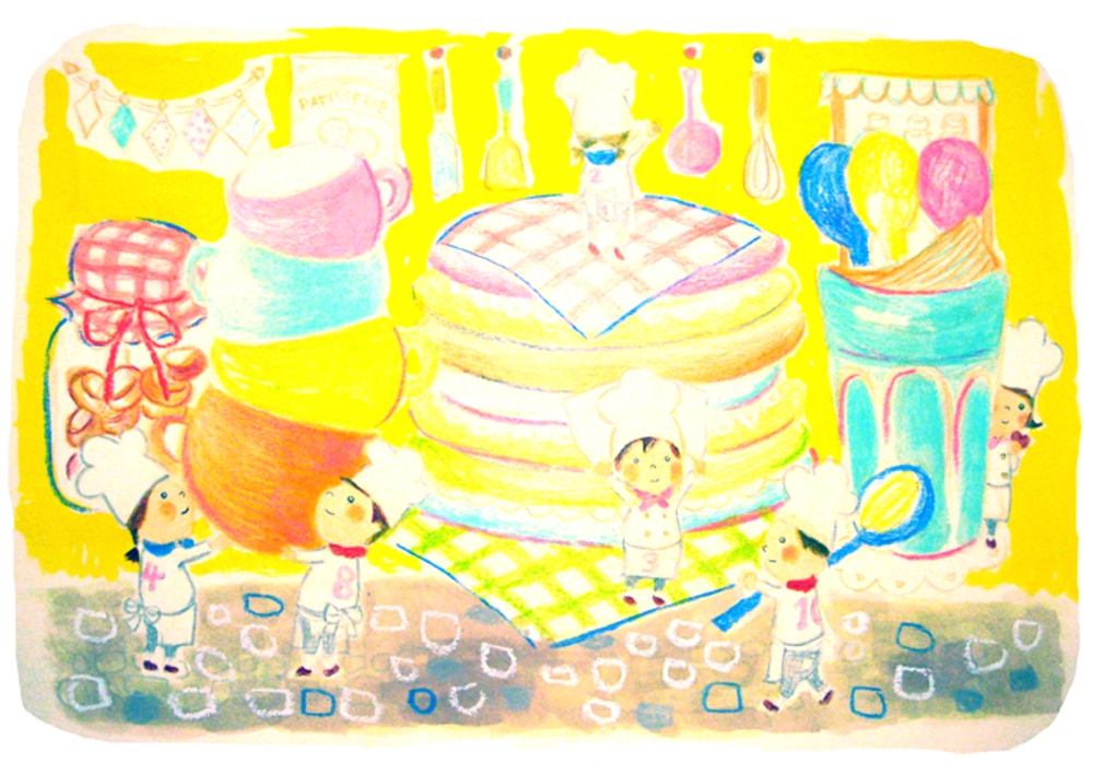 誕生日や記念日用ケーキ箱のかわいいパッケージイラスト
