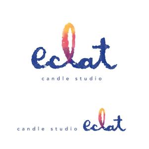 kropsworkshop (krops)さんのキャンドルスクール『candle studio eclat(エクラ)』のロゴへの提案