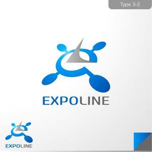 ＊ sa_akutsu ＊ (sa_akutsu)さんの展示会×営業支援サービス「EXPOLINE」のロゴへの提案