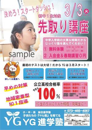 イチロー ()さんの学習塾の新規塾生募集チラシへの提案