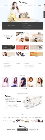 kodaxxさんの神戸「女性向けヘアサロン」リニューアルのTOPページデザインへの提案