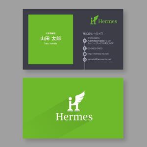 Plus ［プリュス］ ()さんのWebメディア運営会社「株式会社ヘルメス」の名刺デザイン【ロゴデータあり】への提案