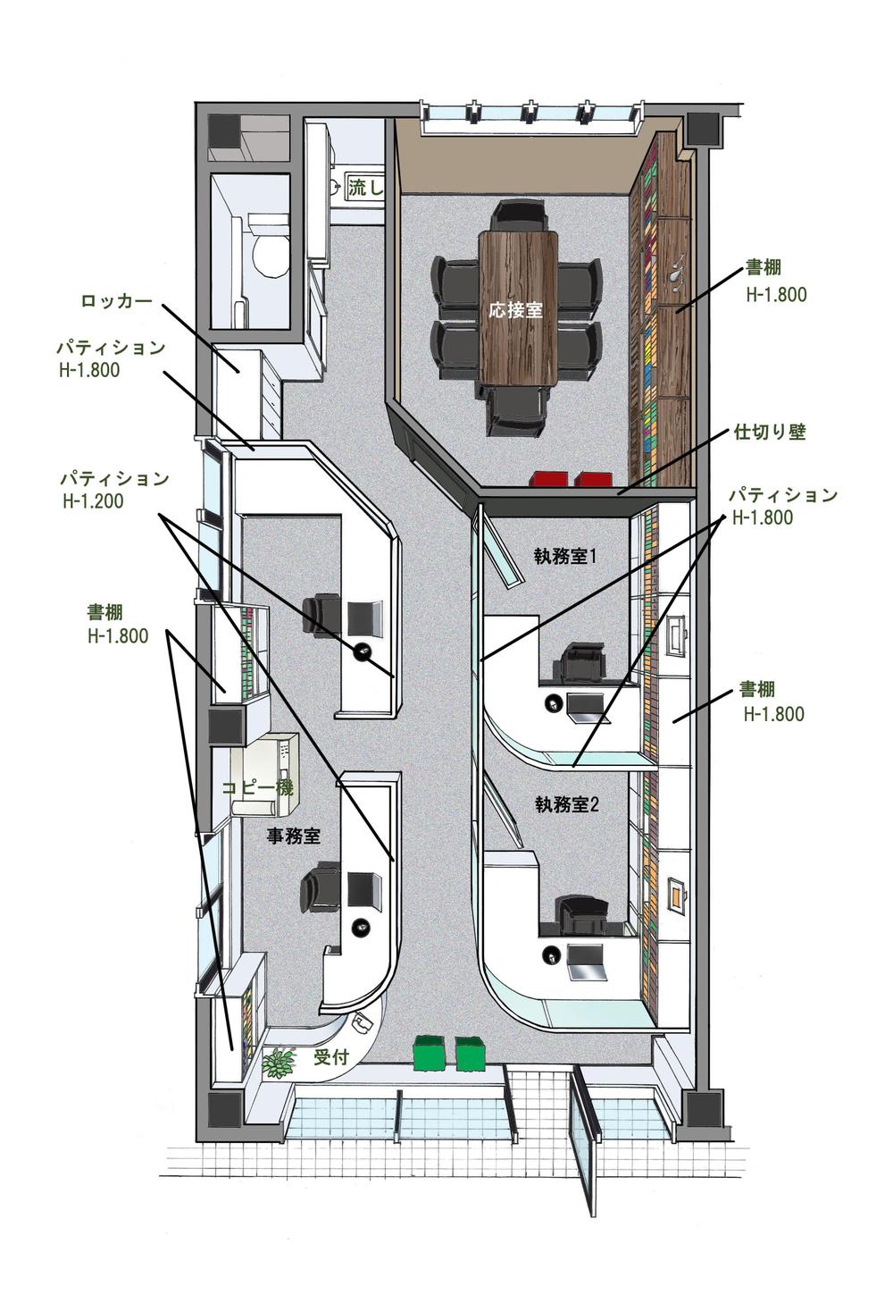 法律事務所の内装(説明用・壁－グレー）　　20150122のコピー.jpg