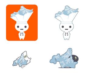 桃 (momomurasaki2)さんの北海道の地図をモチーフにした可愛いイラストへの提案