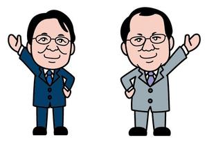 toko18 (toko18)さんのゆるキャラ人物イラスト2名分への提案