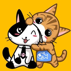 株式会社エルエルパレス／岩気裕司 (elpiy)さんの2匹のねこのキャラクターデザインへの提案