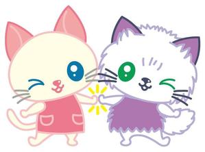 まままめこ (mama-mameko)さんの2匹のねこのキャラクターデザインへの提案