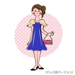 chanmatsu (chanmatsu)さんのパーティードレスを着た女性のイラストへの提案