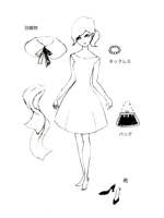 toitoi ()さんのパーティードレスを着た女性のイラストへの提案