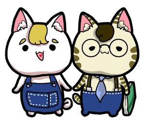 alicia ()さんの2匹のねこのキャラクターデザインへの提案