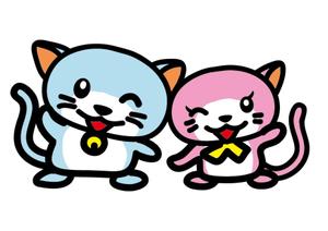 イラスト・ちでまる (tidemaru)さんの2匹のねこのキャラクターデザインへの提案