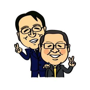 まままめこ (mama-mameko)さんのゆるキャラ人物イラスト2名分への提案