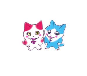 ICECUBE (MXI01121)さんの2匹のねこのキャラクターデザインへの提案