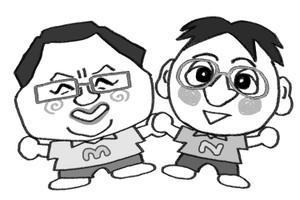 似顔絵師・でかど屋 (dekadoya)さんのゆるキャラ人物イラスト2名分への提案