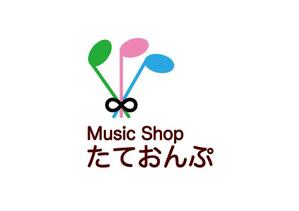 onefloor15 ()さんの楽天Shop　Music　Shop　たておんぷ　のロゴマークへの提案