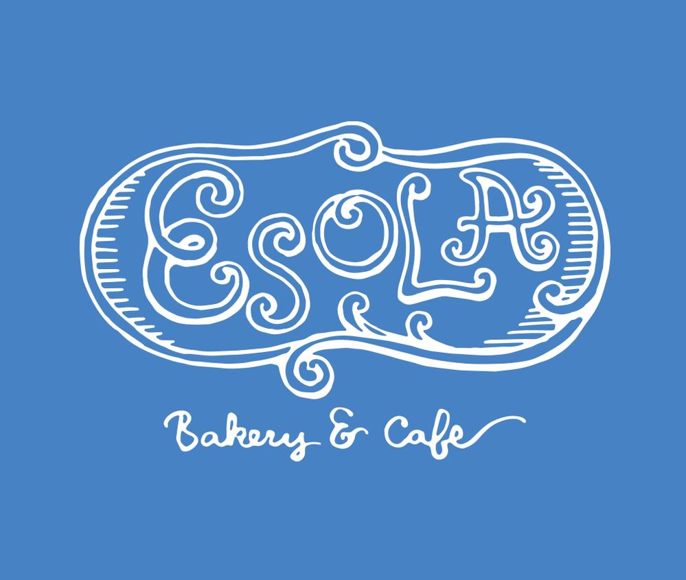 パン屋「Ｂａｋｅｒｙ&Ｃａｆｅ　ＥＳＯＬＡ」のロゴ作成