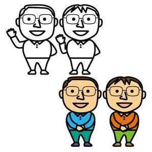 peckerさんのゆるキャラ人物イラスト2名分への提案