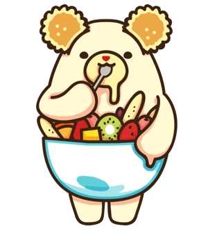 ＠illustrations (m_mmm119)さんのカフェで出している氷菓「白熊」の姿をゆるキャラ化してくれる方を募集します！！への提案