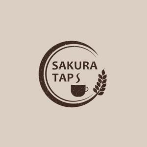ten0620 (ten0620)さんのクラフトビールとコーヒーのカフェ「Sakura Taps」のロゴへの提案