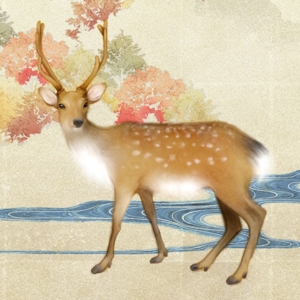 日本画タッチの雄の日本鹿イラスト募集の事例 実績 提案一覧 ランサーズ