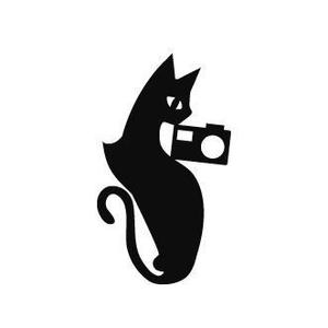 chickle (chickle)さんの名刺の挿絵　猫とカメラのシルエットイラストへの提案