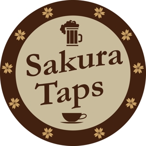 市川匠 (taktak_me)さんのクラフトビールとコーヒーのカフェ「Sakura Taps」のロゴへの提案