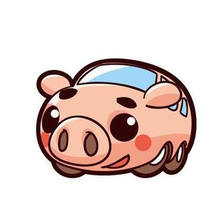 原田保仁 (fukudayasuhito01)さんのドライブ×豚（ブー）を組み合わせたイメージキャラクター「ドライブゥ」のキャラクターデザインへの提案