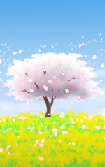 鈴丸 (suzumarushouten)さんの春のそよかぜの吹く風景を連想させるイラストへの提案