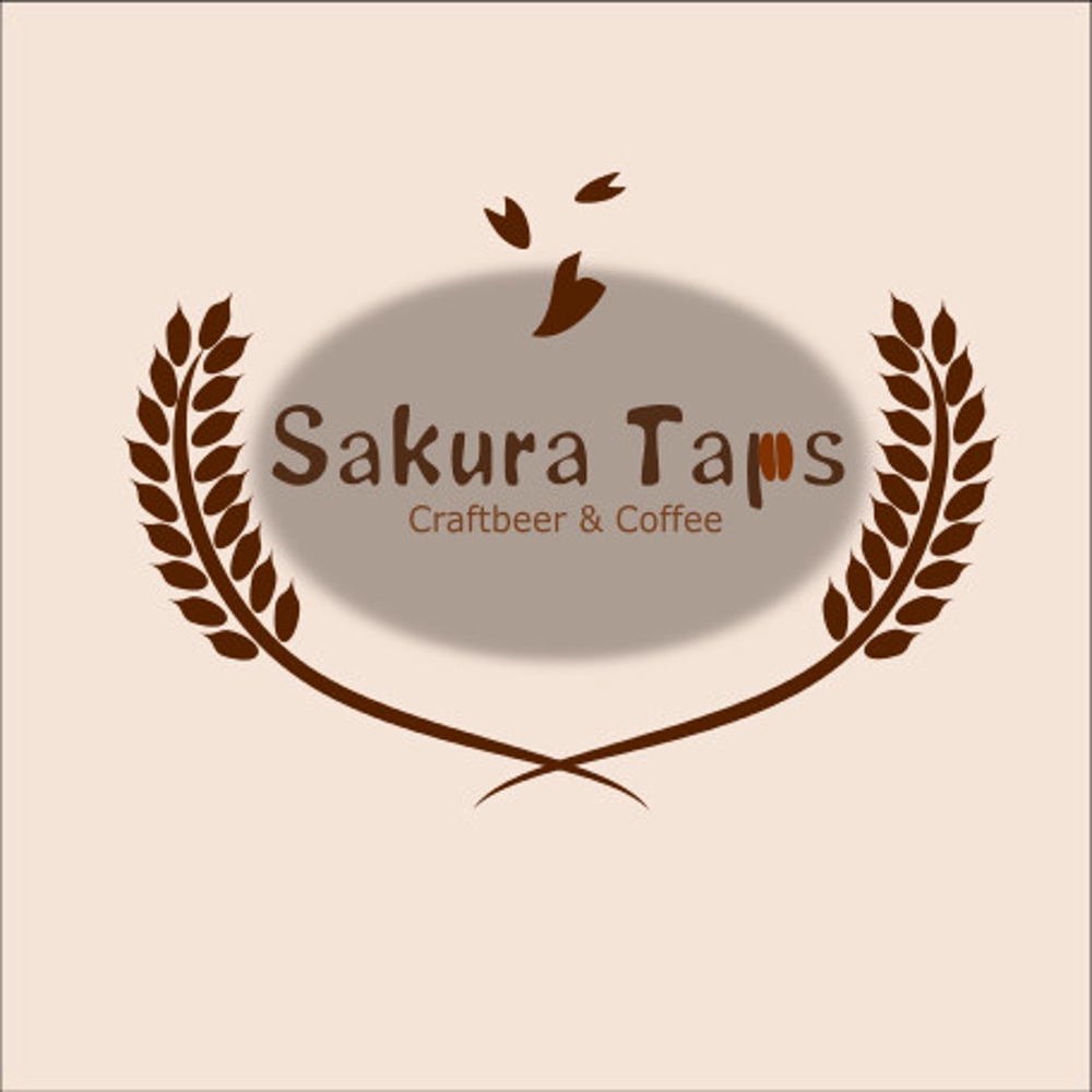 クラフトビールとコーヒーのカフェ「Sakura Taps」のロゴ