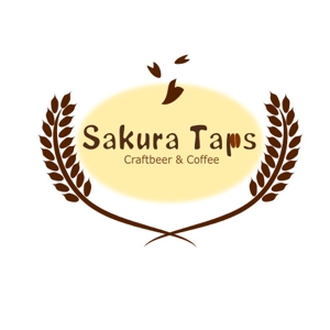 kame304 (kame77)さんのクラフトビールとコーヒーのカフェ「Sakura Taps」のロゴへの提案