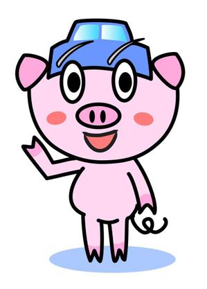 しらかわ (bon-s)さんのドライブ×豚（ブー）を組み合わせたイメージキャラクター「ドライブゥ」のキャラクターデザインへの提案