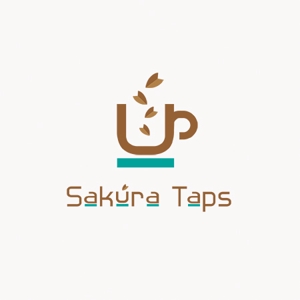 mae_chan ()さんのクラフトビールとコーヒーのカフェ「Sakura Taps」のロゴへの提案