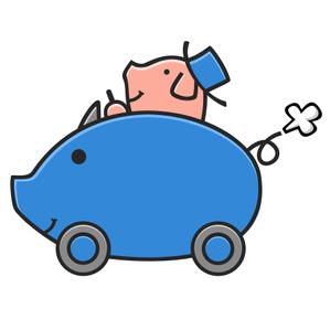 ji-cyan (ji-cyan)さんのドライブ×豚（ブー）を組み合わせたイメージキャラクター「ドライブゥ」のキャラクターデザインへの提案
