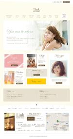 畠山美奈子 (kodaxx)さんの新規サイト「女性向けヘアサロン」のTOPデザインへの提案