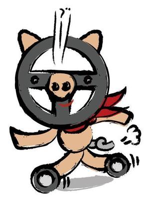 yunmee (yunmee)さんのドライブ×豚（ブー）を組み合わせたイメージキャラクター「ドライブゥ」のキャラクターデザインへの提案