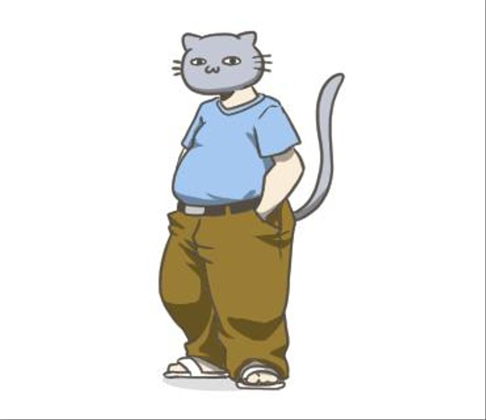 キモ可愛い太ったデブ猫スタンプ