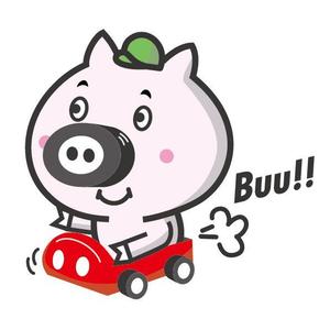 GREENOIL (GREENOIL)さんのドライブ×豚（ブー）を組み合わせたイメージキャラクター「ドライブゥ」のキャラクターデザインへの提案