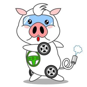 どりーむらいだー (dreamrider)さんのドライブ×豚（ブー）を組み合わせたイメージキャラクター「ドライブゥ」のキャラクターデザインへの提案