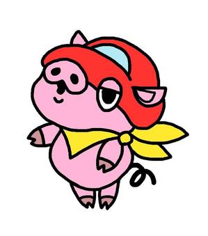 og88888 (og88888)さんのドライブ×豚（ブー）を組み合わせたイメージキャラクター「ドライブゥ」のキャラクターデザインへの提案
