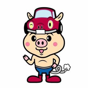str-labelさんのドライブ×豚（ブー）を組み合わせたイメージキャラクター「ドライブゥ」のキャラクターデザインへの提案